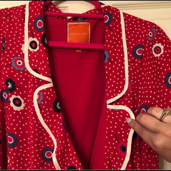 Modcloth red wrap dress - Picture 6 of 9